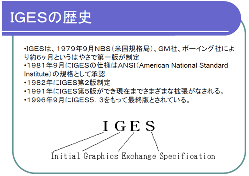 IGESの歴史